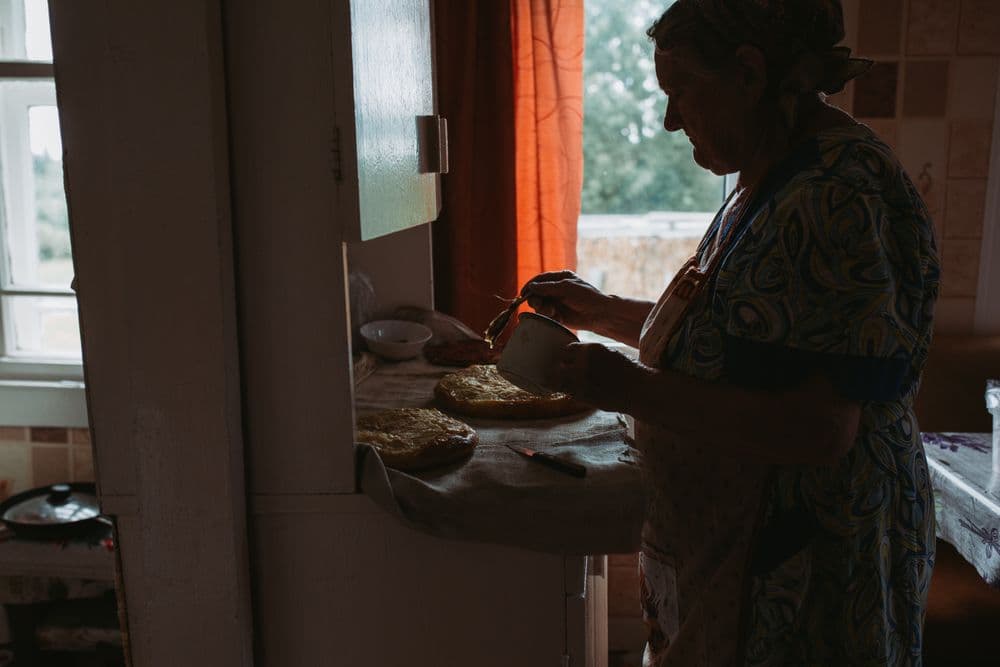 A grandmother in her kitchen
